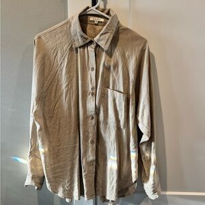 Women’s Z Supply Beige Button-Up Shirt